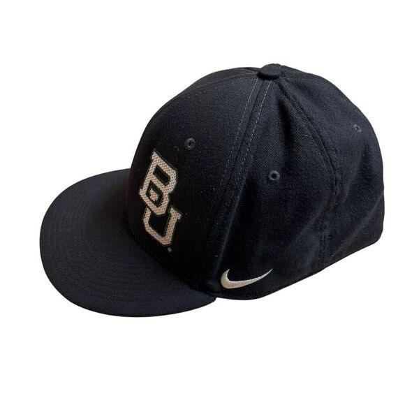 Nike Baylor Bears Fitted Cap Black L/XL Unisex Embroidered Logos - Picture 3 of 6